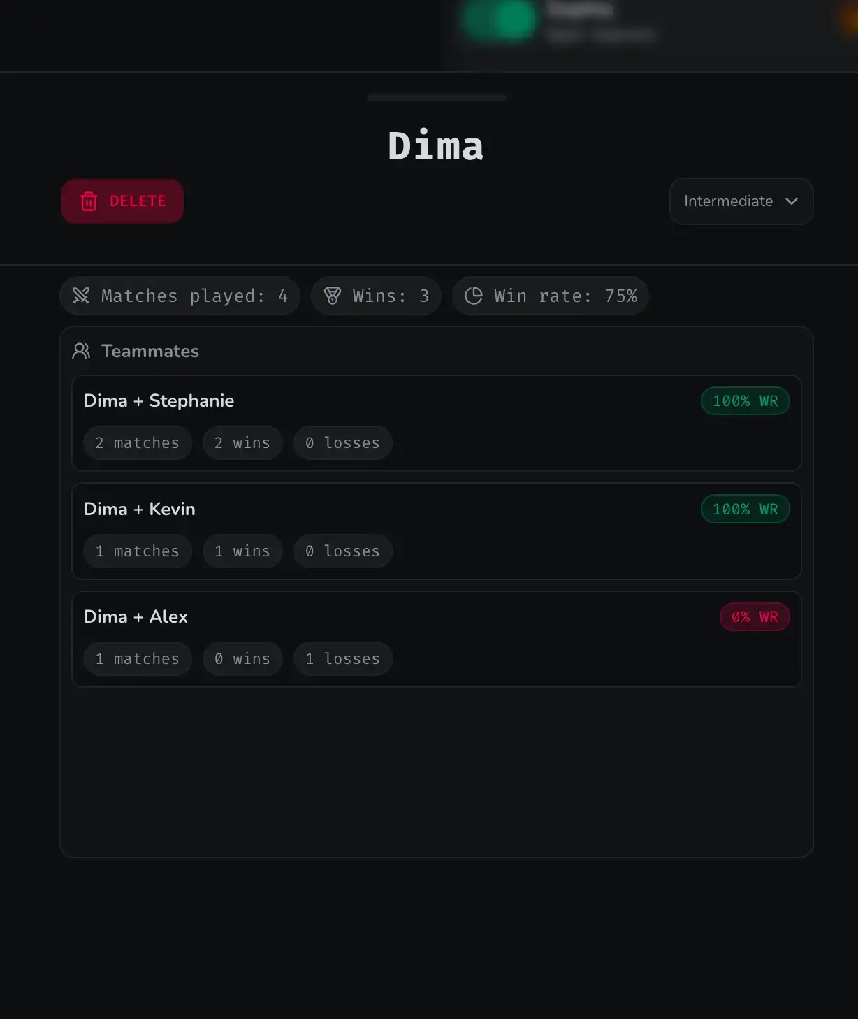 player configuration